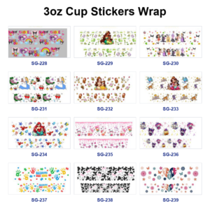 Wholesale 8pcs Cute Fairy Princess 3oz Tumbler Stickers Wrap OLY Exclusive