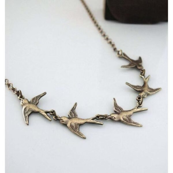 oly-d974bfb3184278c0ff9096b1fcde0422 Wholesale Vintage Swallow Pendant Necklace Trendy Gothic Style Jewelry Accessory for Daily Wear or Gift