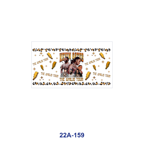 oly-d9841f91561848f8fc1d1c019692711c Wholesale 5pcs Vintage Music Tour Portrait Leopard Border Lightning Bolt Star Retro Letter Tumbler Wrap Decals 16oz Cup UV DTF Wraps OLY Exclusive