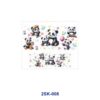 Wholesale 8pcs Wraps Cute Panda Waterproof Vinyl Decals Mini Cup Keychain Sticker