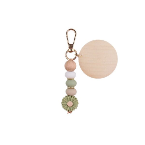oly-d9927d3e71559cd2aa9257ce1ee407fd Wholesale Yellow Silicone Bead Keychain Fashion Accessory for Bag Car Key Boutique Resale Gift