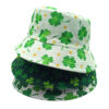 Wholesale St. Patrick's Day Reversible Bucket Hat with Trefoil Print Unisex Sun Protection Hat Gift for Party Favors or Boutique Resale