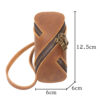 Wholesale Retro Crazy Horse Leather Key Pouch Multifunctional Cowhide Zipper Coin Purse for Everyday Carry Boutique Resale