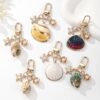 Wholesale Natural Shell Asymmetric Keychain Pendant Trendy Fashion Accessory