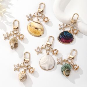 oly-d9a9fb989387ac58fc15c091c275d9f8 Wholesale Natural Shell Asymmetric Keychain Pendant Trendy Fashion Accessory