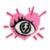 Wholesale Trendy Y2K Black Pink Heart Star Embroidered Patches 20-Pack for DIY Clothing Bag Decoration, Resale Gift