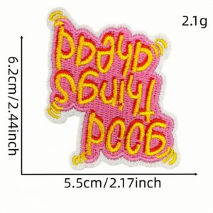 Pink english cloth sticker 12#