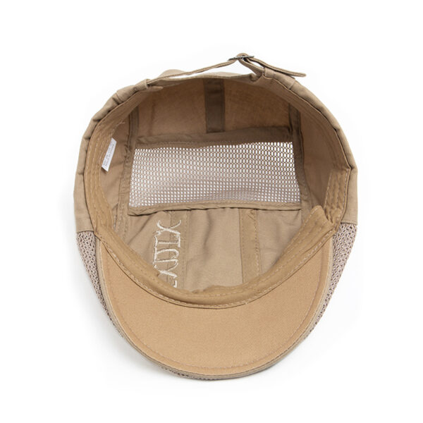 Wholesale Mesh Breathable Summer Beret with Letter Embroidery Retro Sun Protection Cap for Men
