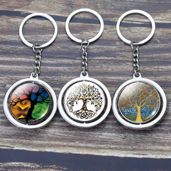 oly-d9fa58cab6a812e75a62e94530c89ef9 Wholesale Chic Luminous Rotating Stress Relief Metal Keychain Horse Design Electroplated for Car Key Accessory or Gift