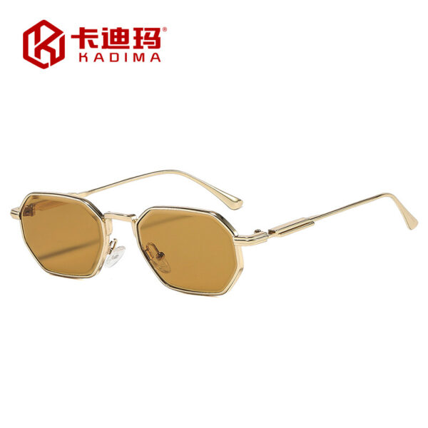 oly-da0bd833775c8218bdc9d51959b7e782 Wholesale Metal Polygon Ring Design Sunglasses Women UV400 Outdoor Sun Protection Fashion Accessory