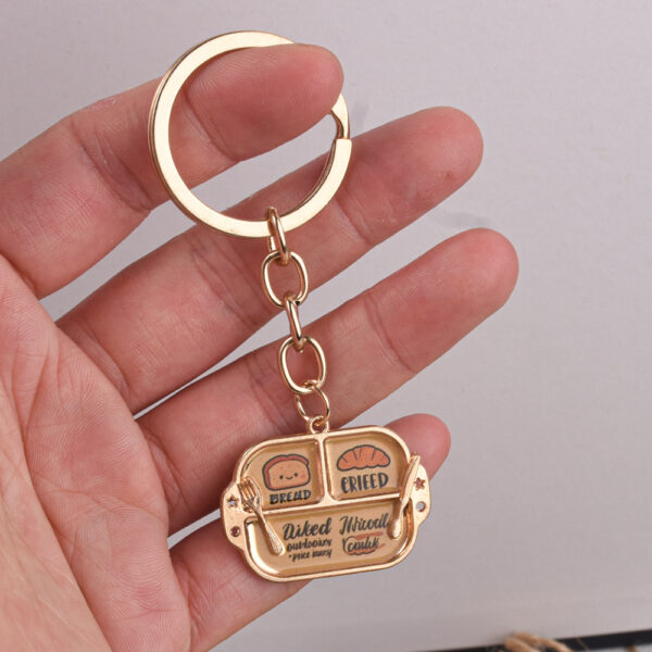 oly-da43bcef908d50824e9fac715a6d228a Wholesale Zinc Alloy Double Sided Printed Strawberry Keychain Chic Car Key Accessory Boutique Gift