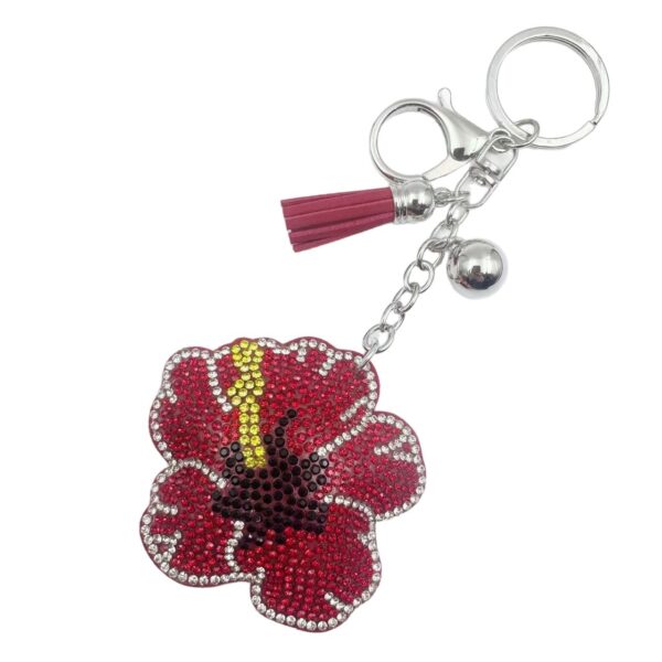 Wholesale Rhinestone Flower Keychain Trendy Car Key Accessory Gift