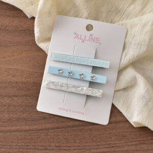 23 # Blue star diamond duck clip-3pcs