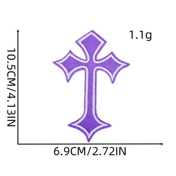 Wholesale Colorful Cross Embroidered Patch Decorative Fabric Sticker for Clothing Home Decor