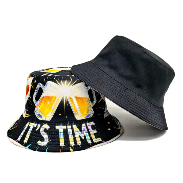 Wholesale Stylish Bucket Hat with Beer Letter Print Sun Protection Fashion Hat for Resale