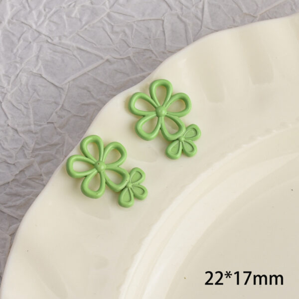 oly-daa79893b09a439b9e56cd263171c174 Wholesale Alloy Baking Paint Double Flower Pendant DIY Phone Chain Keychain Accessory Mix Color Resale Gift