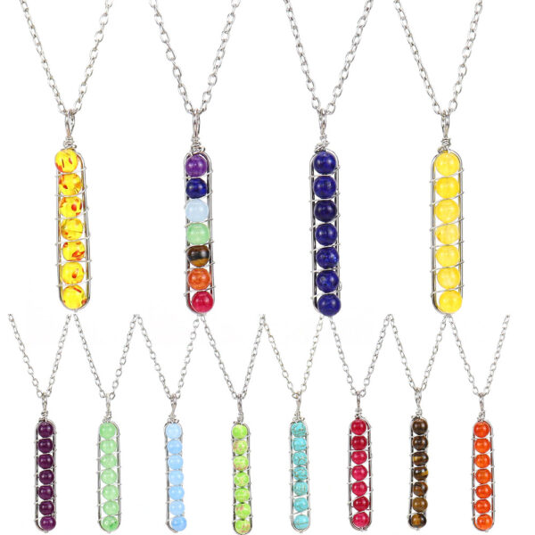 Wholesale Handmade Crystal U Shaped Pendant Necklace Alloy Chain Fashion Accessory
