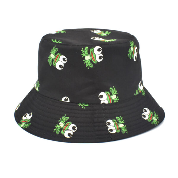 Wholesale Trendy Frog Print Bucket Hat Sunscreen Summer Outdoor Travel Fashion Accessory