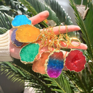 oly-dae95b2257c75f5781d715acd428e994 Wholesale Natural Crystal Irregular Shape Colorful Keychain Pendant Jewelry Accessory for Boutique Resale