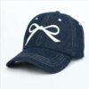 Wholesale Denim Bow Baseball Cap Fashion Accessory for Party Gift Boutique Resale