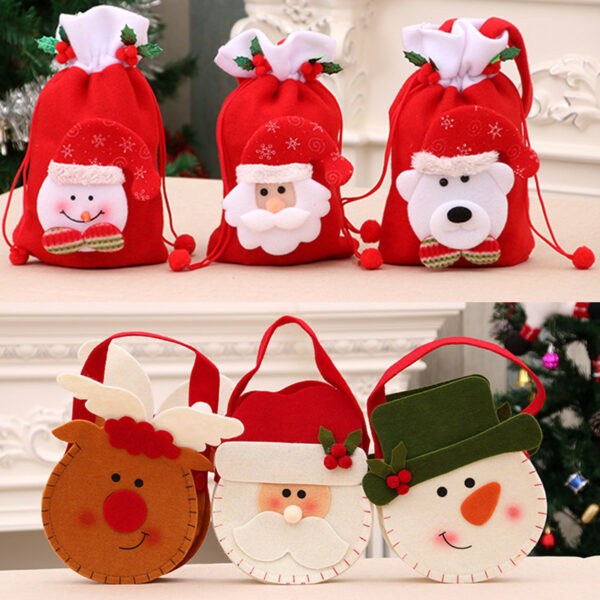 Wholesale Cloth Christmas Drawstring Gift Bag for Party Favors and Resale