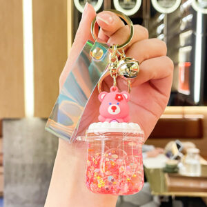 Oil bubble beads luminous quicksand bottle-bear red / Single OPP bag packaging