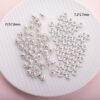 oly-db234c64364741fe0d9974456042c89a Wholesale Silver Electroplated Round Spacer Beads Plastic Resin DIY Jewelry Making and Car Keychain Accessories