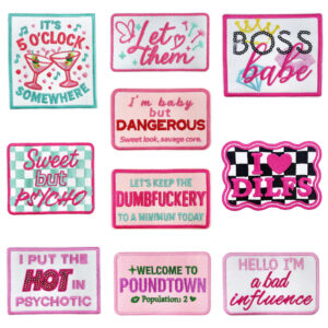 oly-db38c36b97328c37c12e911ec5d93839 Wholesale 20 Styles Pink Alphabet Gold Plaid Iron On Embroidered Patches for DIY Shoes Hats Craft Supply
