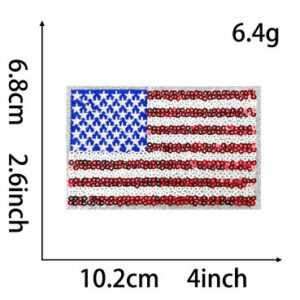 Hot melt glue* beads american flag