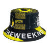 Wholesale Unisex Reversible Letter Print Bucket Hat Stylish Outdoor Sun Hat for Beach