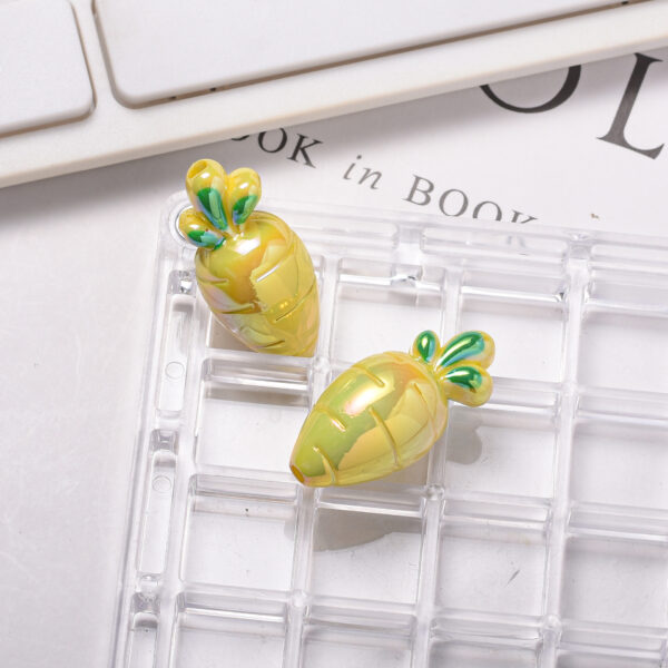 oly-db67964d18bdb259fe8023ee09f63262 Wholesale UV Plated Acrylic Carrot Loose Beads DIY Phone Chain Bag Charm Craft Supply