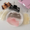 oly-db843915ac6997f591888a373d0dfc73 Wholesale 14cm Shiny Bright White Plastic Resin Hair Claw Clip Geometric Design for Thick Hair Everyday Styling
