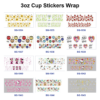 oly-dbbc4260cbba737cafa572a37f5afc7a Wholesale 8pcs Mixed Sunflower Strawberry Fruit Cute Cartoon Character Letter Heart Print 3oz Cup Stickers Wrap OLY Exclusive