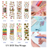 Wholesale 2/8/16pcs UV DTF Stickers Juneteenth Butterfly Heart Mama Mini Black King Print Pen and Bookmark Stickers