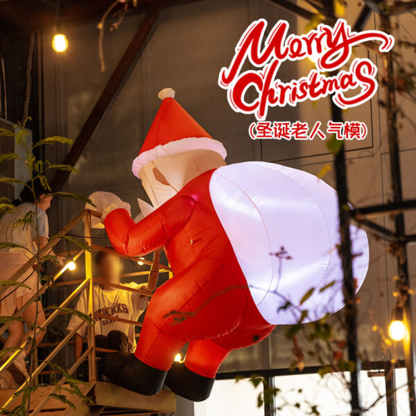 Wholesale Christmas Inflatable Santa Modern Minimalist PVC Outdoor Window Decoration
