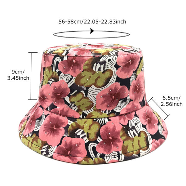 oly-dbfdf3b7f136269070391c17303ed94e Wholesale Floral Digital Print Bucket Hat Trendy Sun Protection Hat for Gift or Resale