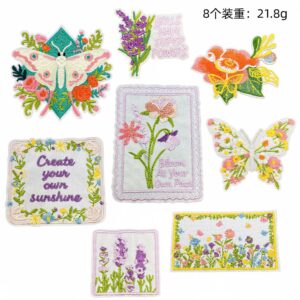Floral patchwork set B (8 pieces)