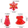 Wholesale Acrylic Christmas Tree Bell Beads DIY Phone Strap Keychain Pendant Craft Supplies for Gift Making