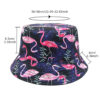 Wholesale Cartoon Frog Flamingo Print Bucket Hat Trendy Sun Protection Outdoor Beach Hat