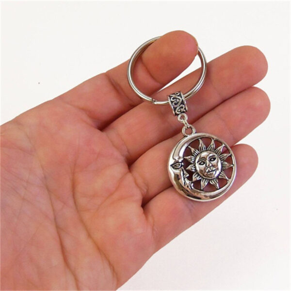 Wholesale Trendy Sun Moon Brain Heart Alloy Keychain Pendant Boutique Resale Accessory