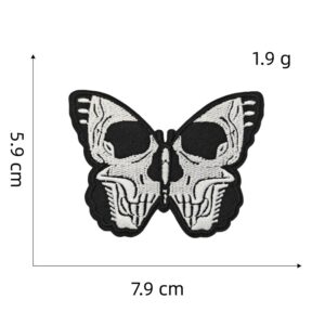 Skull butterfly cloth sticker 6#