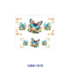 Wholesale 2/4/8pcs Watercolor Butterfly Floral Print Mini Cup Keychain Sticker