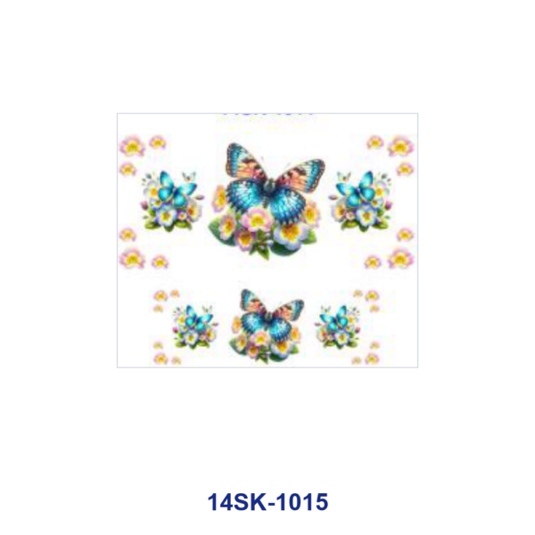 Wholesale 2/4/8pcs Watercolor Butterfly Floral Print Mini Cup Keychain Sticker