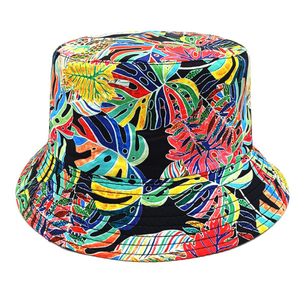 Wholesale Floral Double Sided Bucket Hat Sun Protection Casual Beach Hat