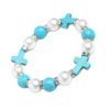 oly-dc63689a5e9ad8e5be811d1dfde22875 Wholesale Cross Bracelet Turquoise Glitter Pearl Unisex Everyday Wear Fashion Accessory