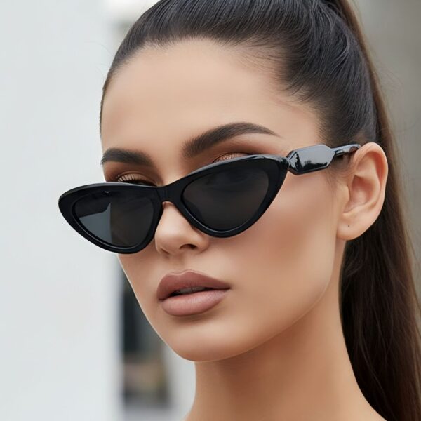 oly-dc6cd9d5f0783ea26753cb076b3d75b3 Wholesale Retro Cat Eye Sunglasses UV400 Gray Lens Black Frame Fashion Accessory