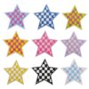 oly-dc762344c13e1872077e213a64818e1e Wholesale Plaid Star Iron-On Patches 9-Piece Set Polyester Embroidery Clothing Accessory for Women Casual DIY Craft Supply