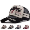 Wholesale Distressed Embroidery Trucker Hat Men Summer Baseball Cap Vintage Mesh Cap Fashion Accessory