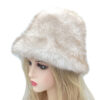 Wholesale Chic Women's Plush Bucket Hat Retro Warm Short Brim Fashion Accessory