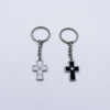 oly-dc8ab687ba4b78da002dcc5392798c8b Wholesale Pink Metal Double Cross Keychain European Style Car Key Accessory Boutique Gift